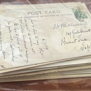 50 postcards 1950-1999 some blank some stamps London & USA